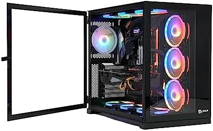 TALIUS Caja Atx gaming Zeus black RGB cristal templado USB 3.0 Escritorio Negro