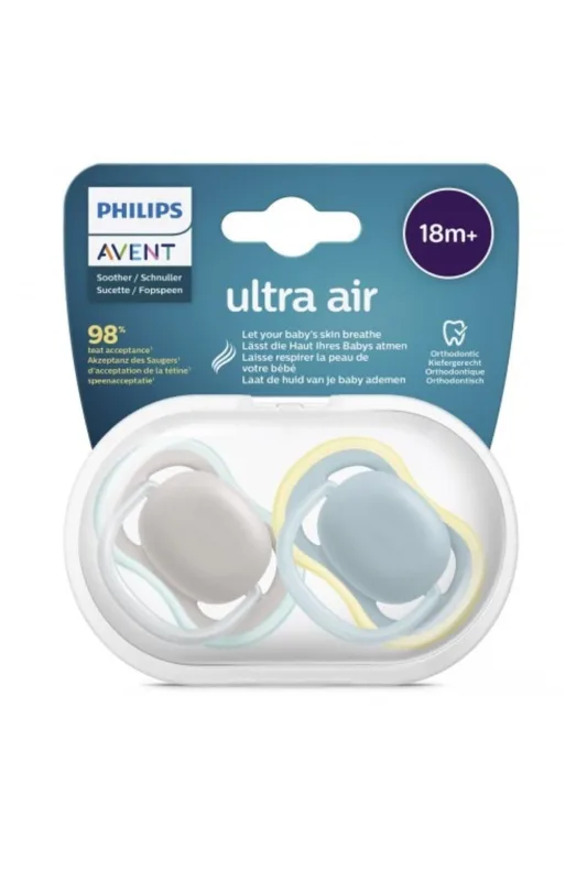 Avent Chupetes Ultra Air Neutro 6 a 18 Meses 2 uds