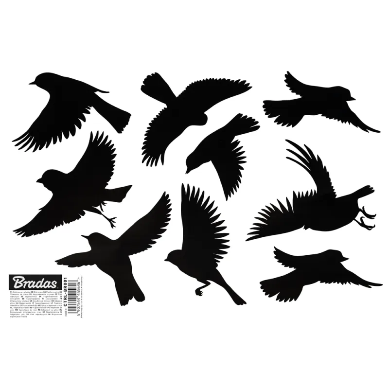 Pegatinas para ahuyentar aves, 9 unidades, 10 hojas, Scare, efecto reflectante, protección efectiva contra aves, fácil de usar en exteriores, ideal para jardines y terrazas