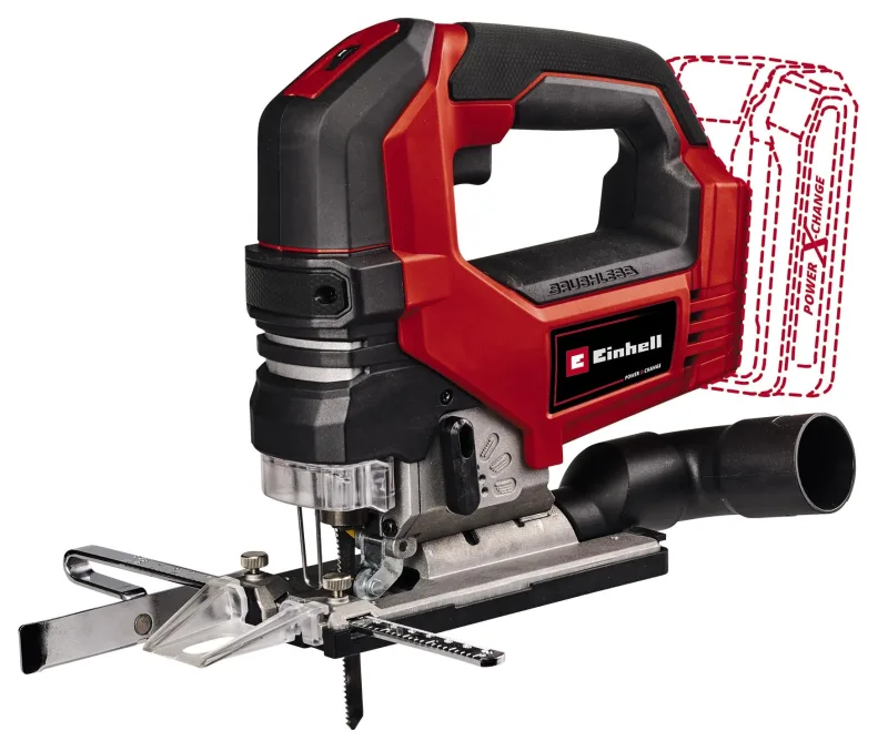 Einhell Sierra de calar con batería TP-JS 18/135 Li BL Professional Power X-Change (18V, 135mm profundidad de corte en madera, 26mm altura de elevación, sin escob., incl. hoja de sierra, sin batería)