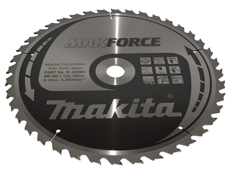 Makita makforce hoja de sierra, 355 x 30 mm, 40Z, B-32281