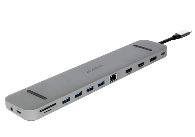 Plusonic Adaptador USB-C de Acoplamiento 9 en 1 con HDMI/DP/LAN/USB
