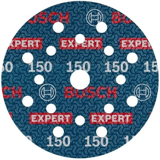 Bosch 50x Disco de lija para láminas EXPERT O780, 125 mm (para Madera dura, Pintura sobre madera, Ø 125 mm, Grano 150, Professional Accesorios Lijadora excéntrica)