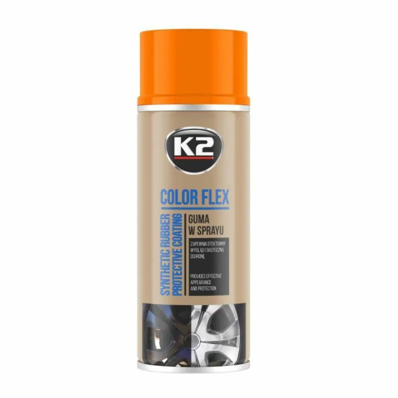K2 plasti Dip Color Flex latas de Pintura Spray Aerosol de 400 ml de plástico Naranja