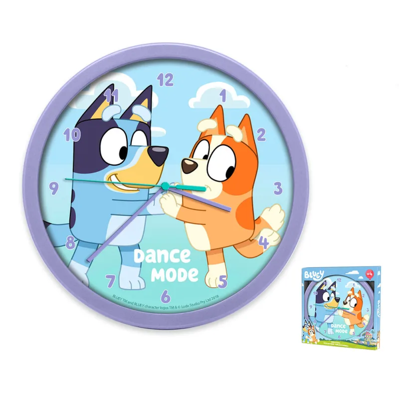 Kids Licensing - Reloj de Pared Infantil de Bluey para Niños
