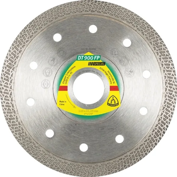 Klingspor 331040 Discos de Corte Diamantados para Amoladoras Angulares, DT 900 FP, 125 x 22.23 mm, 12200 RPM
