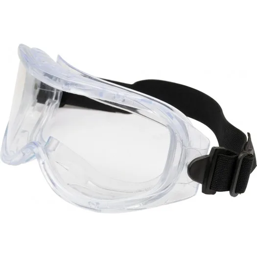 YATO, modelo YT-73830, Gafas de seguridad con cristal de protección, material Cloruro de Polivinilo (PVC), color Negro y Transparente, ideal para protección ocular en trabajos industriales.