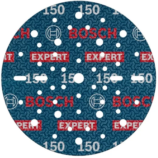 Bosch 50x Disco de lija para láminas EXPERT O780, 150 mm (para Madera dura, Pintura sobre madera, Ø 150 mm, Grano 150, Professional Accesorios Lijadora excéntrica)