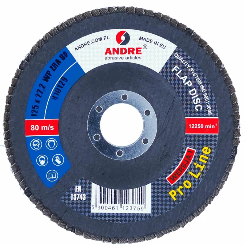 Andre ściernica listkowa 125mm p120 cyrkonowa pro line wersja i