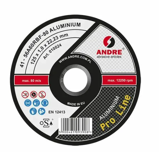Andre tarcza do metalu 125 x 1,0mm aluminium pro line 56a60rbf