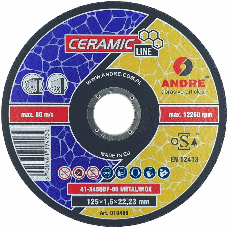 Andre tarcza do metalu 125 x 1,6mm metal/inox ceramic line x46qbf