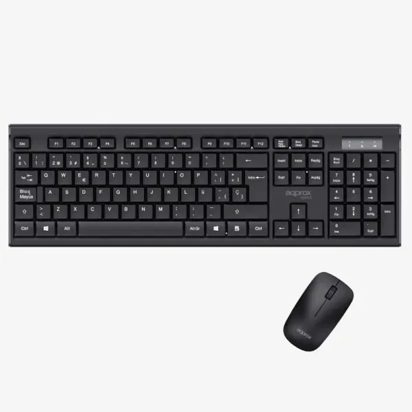 Teclado y Raton (Pack) Approx APPMX410 | Inalámbrico 2.4 GHz, Negro