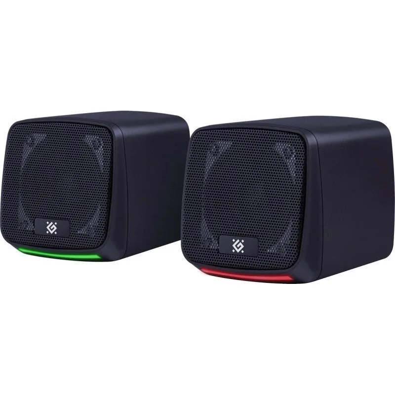 Pc speakers 2.0 defender j3 2.0 6w led usb black