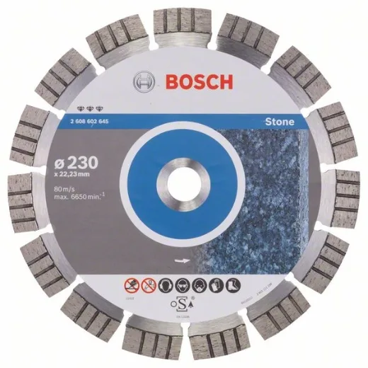 Bosch 2 608 602 645 - Disco de corte de diamante Best for Stone - 230 x 22,23 x 2,4 x 15 mm (pack de 1)