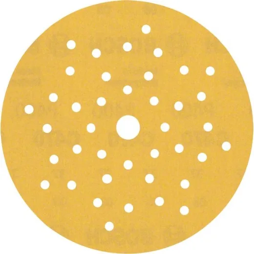 Bosch Professional 50 x Lijas Expert C470 multiperforados, para Madera dura, Pintura sobre madera, 125 mm, Grano 400, Accesorios Lijadora excéntrica