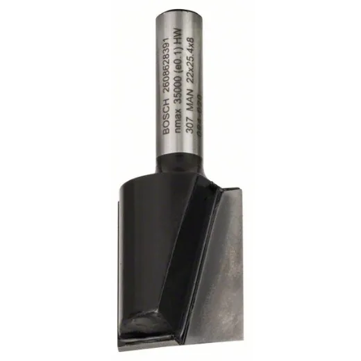 Bosch 2 608 628 391 - Fresas de ranurar - 8 mm, D1 22 mm, L 25 mm, G 56 mm (pack de 1)