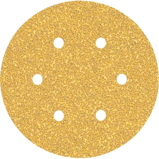 Papel de lija EXPERT C470 con 6 orificios para lijadoras excéntricas de 150 mm, G 40, 50 unidades