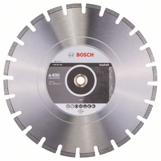 Bosch 2 608 602 626 - Disco tronzador de diamante Standard for Asphalt - 400 x 20/25,40 x 3,6 x 10 mm (pack de 1)