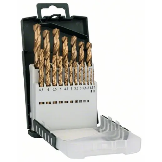 Set de 19 brocas HSS Titanio: Gripbox