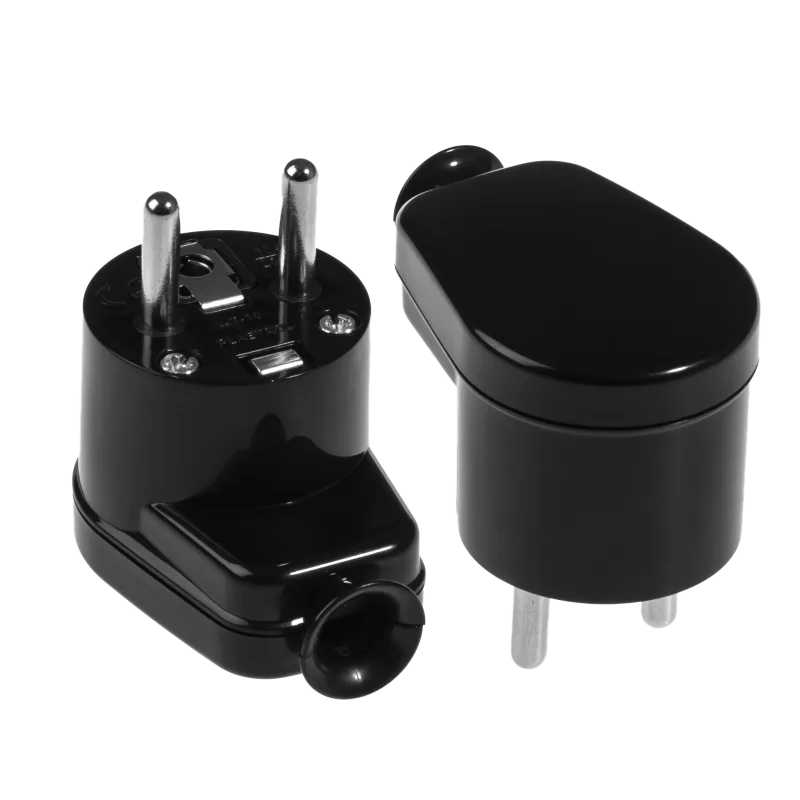 Conjunto de 10 enchufes angulares Awtools, modelo WT-16, ideal para uso doméstico e industrial, color negro, diseño compacto, fácil instalación y alta durabilidad.