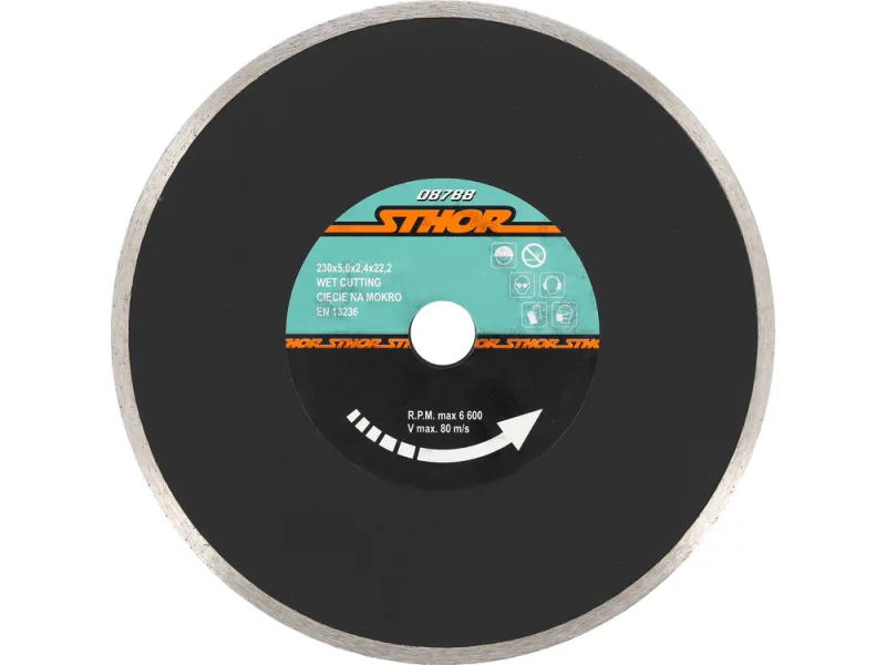 STHOR 08788 - disco de diamante, borde continuo 230mm