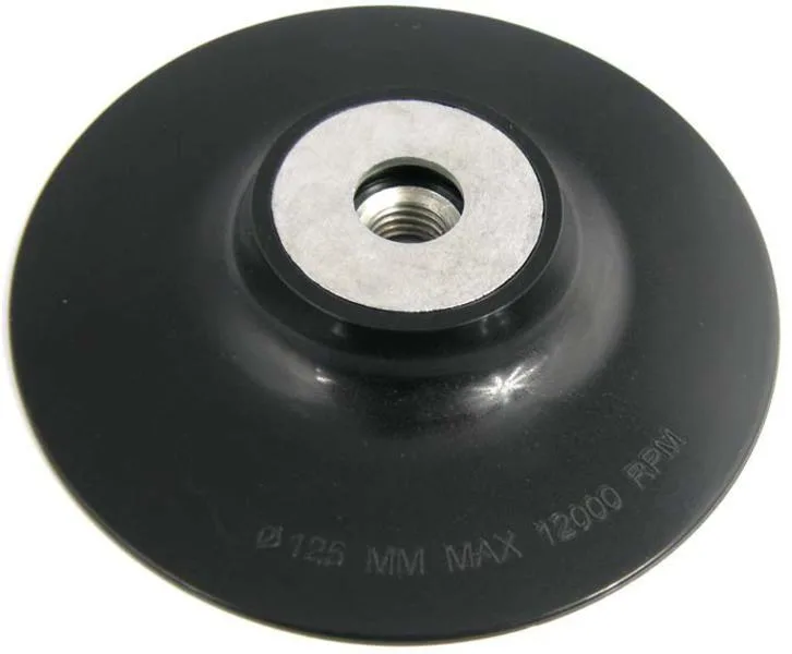 Disco de soporte para fibra, GLK, modelo 180 mm, uso en lijado y desbaste industrial, diseño plano, rosca M14, compatible con amoladoras angulares, resistente al calor