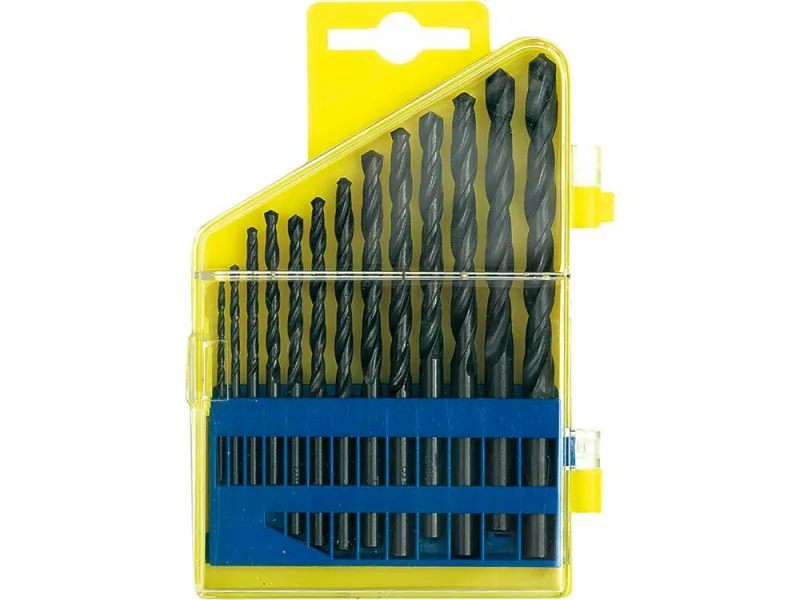 Sthor 22130 - Juego de brocas HSS 1.5-6.5 mm, 13 piezas, ideal para perforaciones en materiales metálicos.
