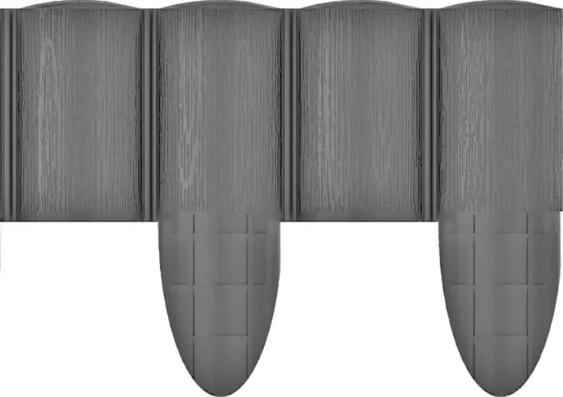 Cellfast Eco 4 Gris Cercos de jardín de 2,4 m Borde de palizada Plástico con Estructura de Madera Resistente a Las heladas Durable, Resistente a la Intemperie