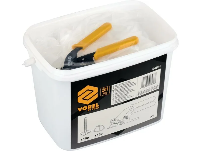Vorel 04680 - Alicate de alta calidad, 201 piezas, ideal para trabajos de montaje y construcción.