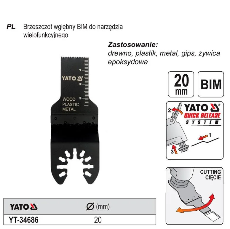 Yato YT-34686 accesorio para herramienta multifunción Hoja de sierra
