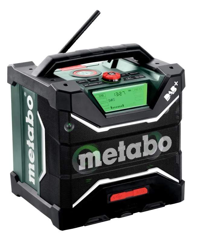 Metabo Radio de construcción con batería RC 12-18 32 W BT Dab+, 18 V, con Bluetooth y AUX, Clase de protección IP 54, Radio 600779850