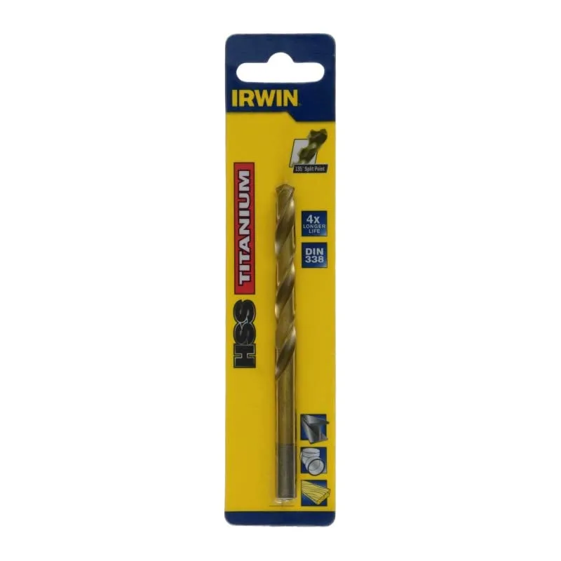 Irwin hss-pro - Broca titanio din338 diámetro 4,10x75mm