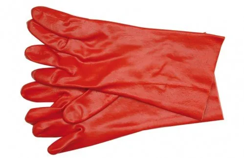 VOREL 74151 - guantes de trabajo, pvc sola sumergió 36cm suave, de color rojo