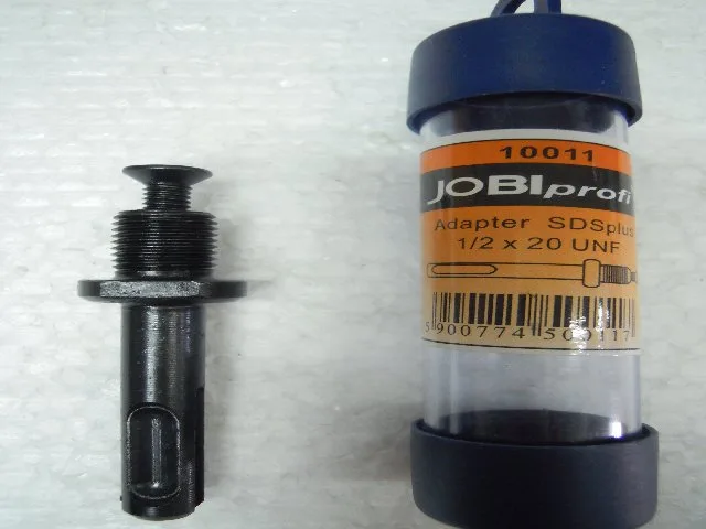 JOBI Adaptador SDS Plus a Rosca 1/2" 10011, conexión segura, diseño resistente, ideal para herramientas eléctricas