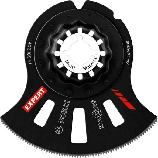 Bosch 1x Hoja de sierra de segmentos EXPERT ACZ 105 ET Multi Material (para Plásticos con fibra GFK, CFK, Ladrillo, Anchura mm, Professional Accesorios Multiherramienta)