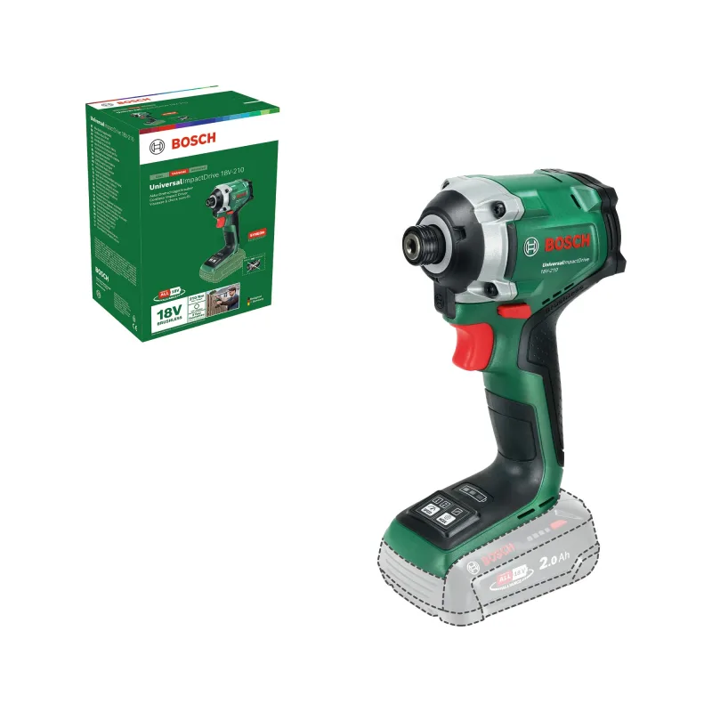 Bosch 18V System atornillador de impacto a batería UniversalImpactDrive 18V-210 (potente y compacto para madera)