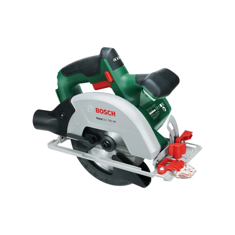 Bosch 18V System sierra circular a batería EasyCirc 18V-48 (corta madera hasta 48 mm; adaptador de aspiradora, guía paralela incl.)