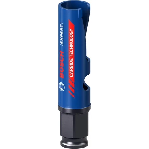 Bosch 1x Sierra de corona EXPERT Construction Material PC Plus (para Madera blanda, Aglomerado, Ø 19 mm, Professional Accesorios Taladro)