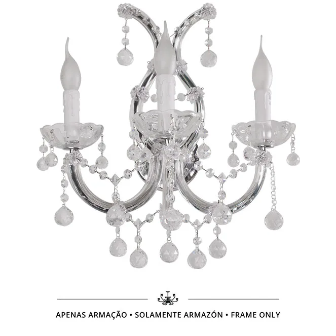 Aplique m.teresa 3xe14 cromo (solo armazón sin cristales)