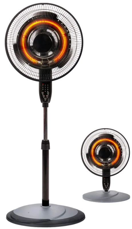 DCG Eltronic VESA05 calefactor eléctrico Interior Negro, Gris 2000 W Ventilador eléctrico