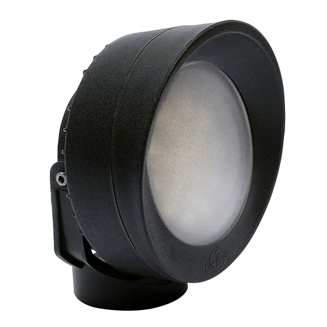 Foco tommy 1xgx53 10w con pulsador cct (3colores) ip66 l.15,2xan.12,2xal.16,5cm resina negra