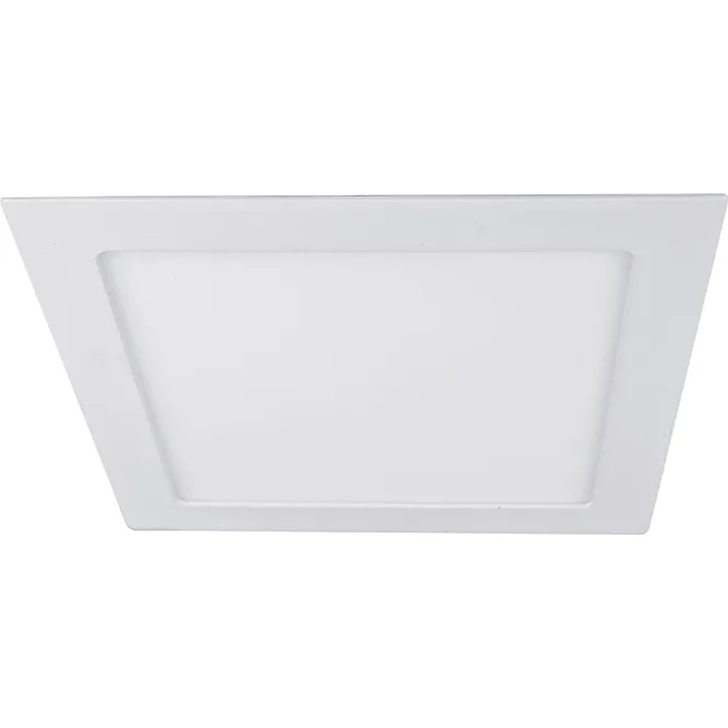 Downlight empotrable euro cuadrado 1x20w led 1600lm 3500k l.22,5xan.22,5xal.0,2cm blanco