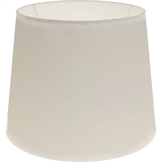 Pantalla cipriota redondo cónico tela pvc802 con encaje e27 al.20xd.25cm beije