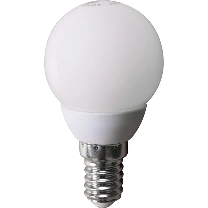 Bombilla e14 (fino) esférica skysmd led 3w 4000k 240lm 180°-a+