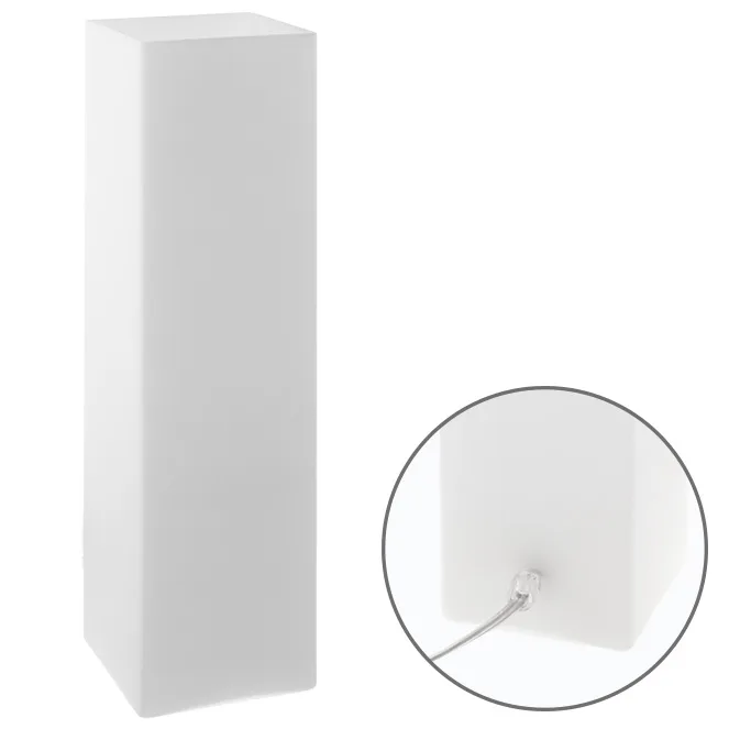 Sobremesa herner 1xe14 l.9xan.9xal.35cm cristal opaco