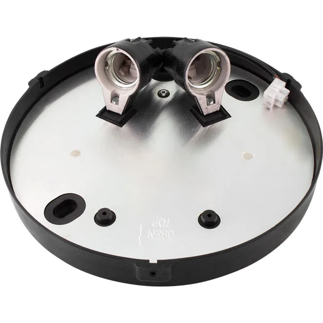 Base para plafón castro redondo 2xe27 al.2,5xd.23cm negro