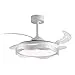 Ventilador dc ondas blanco, 4 aspas retráctiles, 72w led 3000|4000|6000k, al.35xd.108/50cm