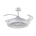 Ventilador dc amaltea blanco, 4 aspas retráctiles, 116w led 3000|4000|6500k, al.35xd.108/50cm