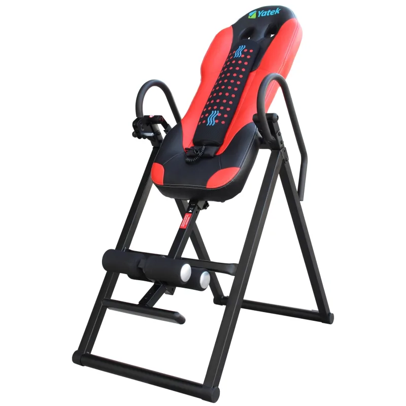 Reacondicionado - Tabla de inversión plegable Yatek Deluxe, soporta hasta 150kg con masajeador, robusta y posibilidad de inversión total