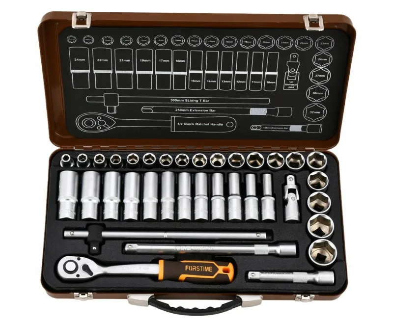 Juego de herramientas 1/2" 36 piezas (8-32mm) (6 caras)